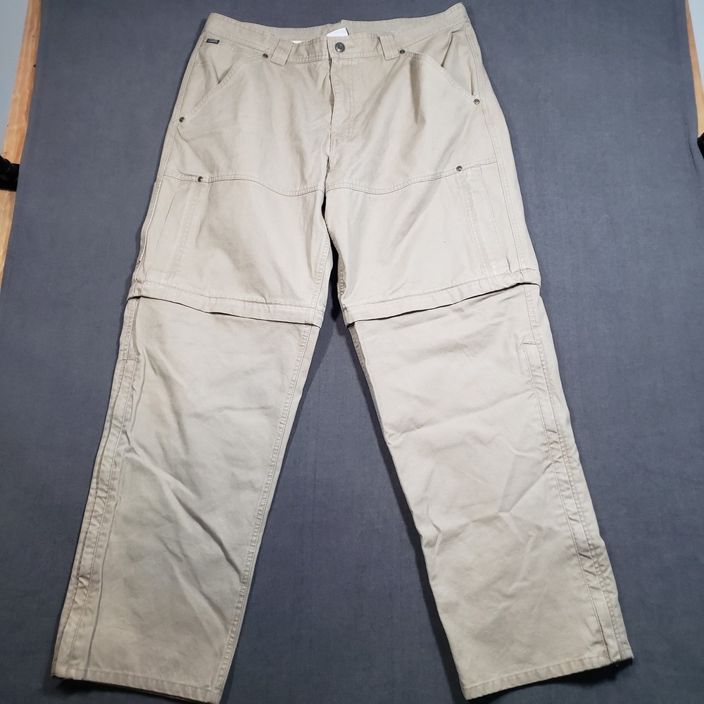 Sorel Convertible Cargo Pants‎ Mens 40 Khaki Tan Zip Off Utility Hiking Trousers